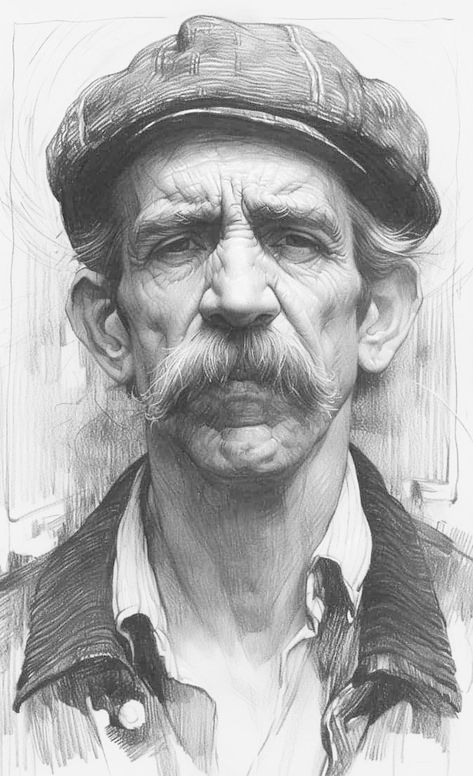 Old Man Drawing Reference, Older Man Drawing, Old Man Drawing, Man Drawing, Famous Portraits, Realistic Pencil Drawings, Man Sketch, Pen Art Drawings, Makeup Class