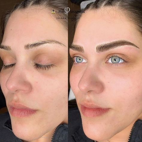 Feathered Eyebrows, Cosmetic Tattooing, Eyebrow Trends, Full Eyebrows, Mom Tattoo Designs, Henna Brows, Full Brows, Permanent Makeup Eyebrows, Cosmetic Tattoo