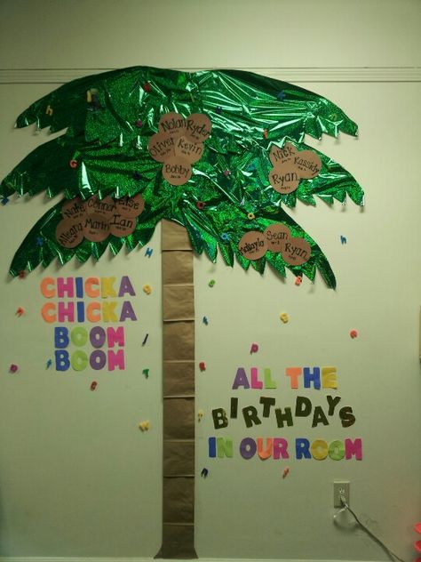 Our birthday board                                                                                                                                                                                 More Small Birthday Board Classroom, Bday Board Preschool, Daycare Birthday Boards Classroom Decor, Simple Birthday Bulletin Board, Birthday Board Daycare, Infant Room Daycare Birthday Board, Preschool Birthday Board, Classroom Birthday Board, Preschool Birthday