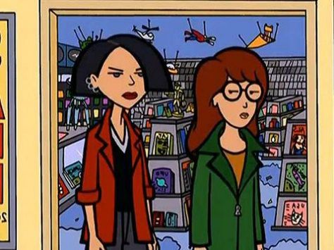 Daria and Jane Daria Mtv, Daria Morgendorffer, Easy Cartoon, Mighty Max, 90s Cartoon, Aspiring Artist, Simple Cartoon, Cute Cartoon Pictures, Profile Pics