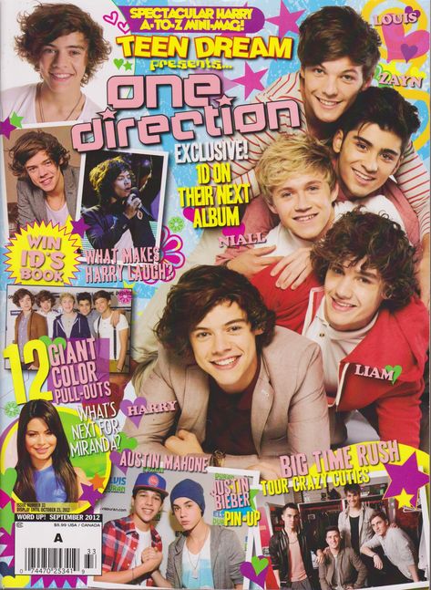 Teen Dream September 2012 Early 2000s Magazine Covers, Teen Magazine 2000s, 2000s Teen Magazine, One Direction Magazine, Teen Magazine Cover, 2010 Vibes, Jenna Rink, 00s Party, 2000s Design