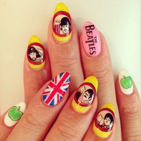 Beatles Nails, Beatles Funny, Beatles Love, Band Nails, Beatles Pictures, Beatles Art, London Nails, The Monkees, The Fab Four