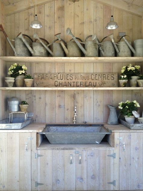 Image 17 Shed Inspiration, Patina Farm, Farmhouse Interior Design, Country Interior, Potting Sheds, Potting Bench, Shed Homes, Hello Lovely, Farmhouse Interior