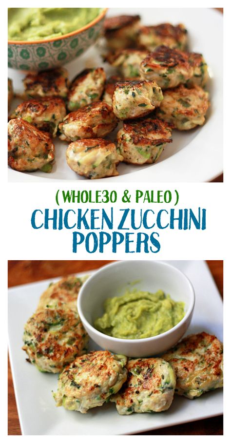 Zucchini Poppers, Chicken Zucchini Poppers, Whole30 Dinner, Whole30 Dinners, Chicken Zucchini, Clean Eating For Beginners, Paleo Chicken, Recipe 30, God Mat