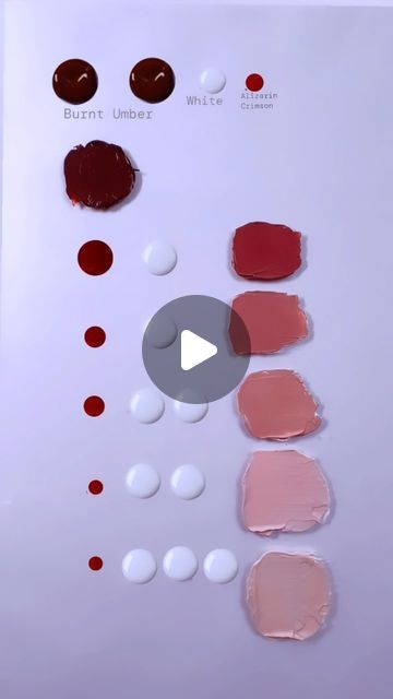 @zart_02 on Instagram Rose Colour Palette, Mixing Paint Colors, Oil Painting Tips, Color Mixing Chart, Colour Mixing, Mixing Colors, Colors For Skin Tone, Rose Tone, Painting Tips