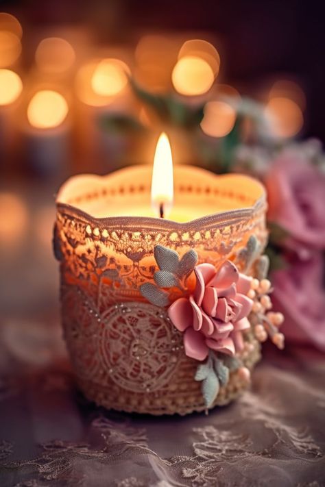 Status For Instagram, Diwali Status, Cosy Candles, Candle Images, Cute Happy Birthday, Candles Photography, Good Night Friends, Candle Glow, Floral Candle