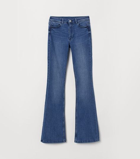 H&M Mini Flare Regular Jeans Fall Fashion Denim, H And M, Flared Denim, Fall Denim, Jean Trends, Denim Trends, M Jeans, Oversized Cardigan, H&m Jeans