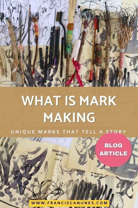 What is mark-making and how is it important to your artwork — FRANCISCA NUNES Mixed Media Nature Artist Mark Making Techniques Ideas, Mark Making Tools Ideas, Charcoal Mark Making, Mark Making Ideas, Mark Making Techniques, Mark Making Tools, Journal Tools, Mixed Media Nature, Painting Journal