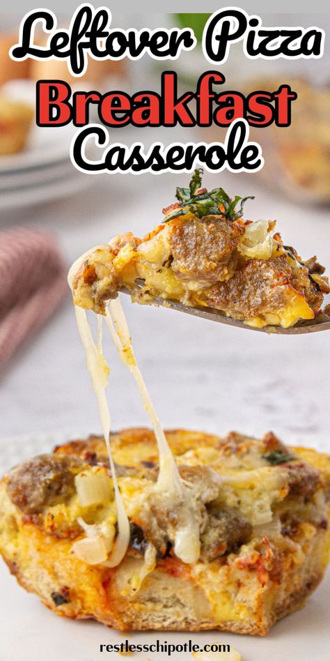 Leftover Pizza Breakfast Casserole, Pizza Breakfast Casserole, Leftover Pizza Ideas, Brunch Favorites, Pizza Frittata, Pizza Omelette, Pizza Breakfast, Delicious Healthy Breakfast Recipes, Leftover Breakfast