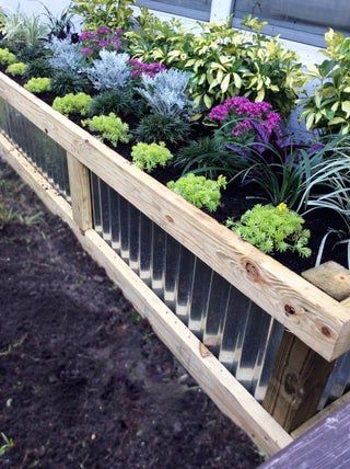 My Lovely Planter : 4 Steps - Instructables Corrugated Metal Raised Garden Beds Planter Boxes, Corrugated Garden Beds, Raised Garden Beds Diy Vegetables, Galvanized Sheet Metal, Garden Arch Trellis, Galvanized Planters, Building A Raised Garden, Galvanized Sheet, Front Landscaping