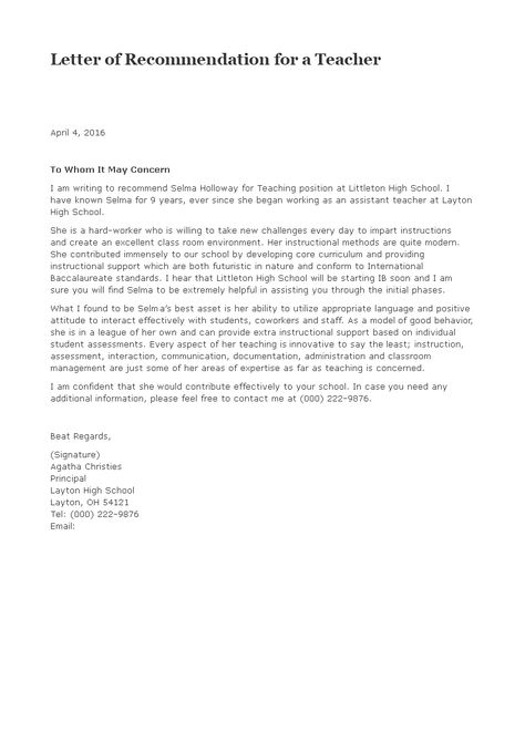 Professional Letter of Recommendation for a Teacher - How to create a Professional Letter of Recommendation for a Teacher? Download this Professional Letter of Recommendation for a Teacher! Letter For Teacher, Teacher Letter Of Recommendation, Recommendation Letter, Letter To Teacher, Daycare Teacher, Teacher Templates, Reference Letter, Letter Of Recommendation, Preschool Teacher