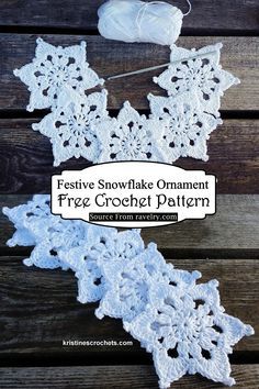 Crochet Christmas Decorations Free, Crochet Christmas Snowflakes, Crochet Christmas Ornaments Free, Crochet Snowflake, Christmas Crochet Patterns Free, Crochet Ornament Patterns, Crochet Snowflake Pattern, Christmas Craft Projects, Crochet Coaster Pattern