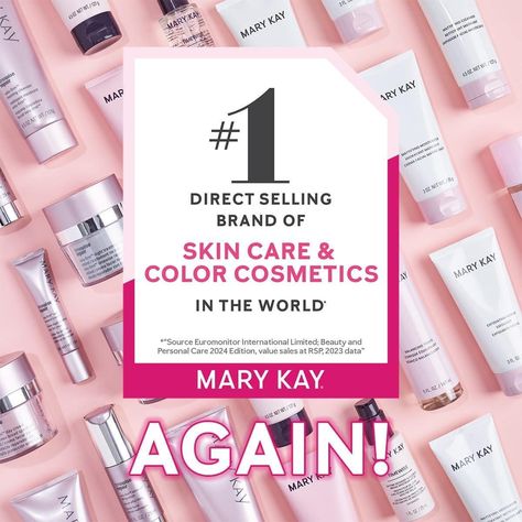 Yep – AGAIN! 🏆🏆 Thanks to you, Mary Kay is the ✨NUMBER ONE✨ Direct Selling Brand of Skin Care and Color Cosmetics in the World* AGAIN. If you’re looking for skin care that is backed by science, trending makeup or an opportunity to earn extra money while becoming a beauty advisor – look no further than #1. Discover what you need to feel confident and beautiful with Mary Kay. *”Source Euromontitor International Limited; Beauty and Personal Care 2024 Edition, value sales at RSP, 2023 data” Timewise Miracle Set, Timeless Makeup, Selling Mary Kay, Cosmetic Company, Mary Kay Skin Care, Beauty Advisor, Trending Makeup, Mary Kay Consultant, Advanced Skin Care