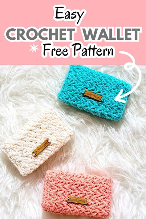 Try this free crochet card wallet pattern with your leftover yarn. It is great for carrying your credit cards and is the perfect size card holder that will fit in your purse. It is a great crochet project for beginners as it is made from a simple rectangle.