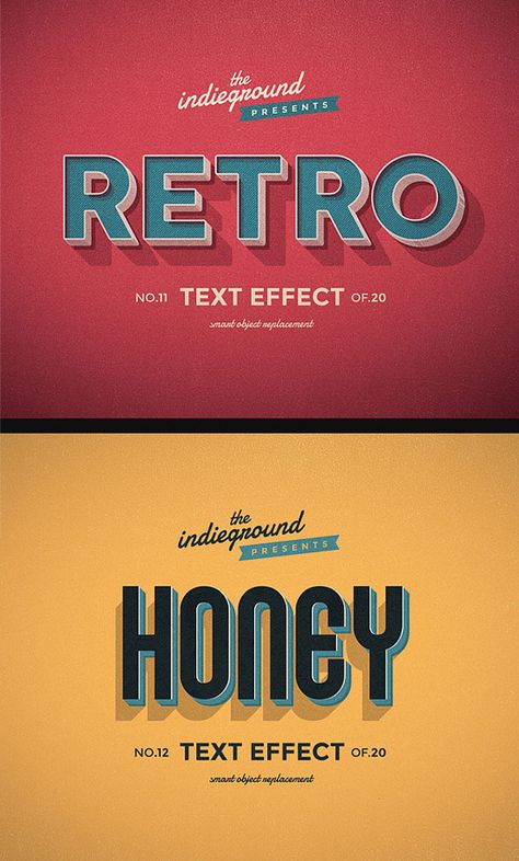 Retro Vintage Text Effects Vol. 2 보고서 디자인, Tipografi 3d, Photoshop Tutorial Typography, Vintage Logos, Retro Text, Retro Graphic Design, Glamour Vintage, Vintage Text, 타이포그래피 포스터 디자인