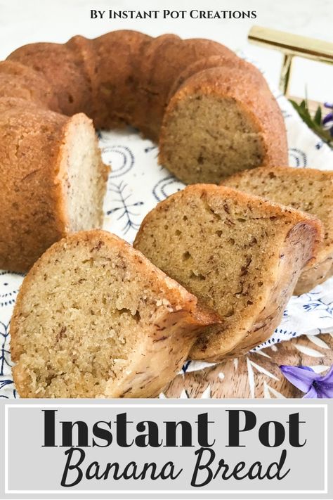 Instant Pot Banana Bread, Recipes Instapot, Vegan Banana Bread Recipe, Diy Dessert, Pot Cakes, Buttermilk Recipes, Gluten Free Banana Bread, Recipes Beef, Vegan Banana Bread