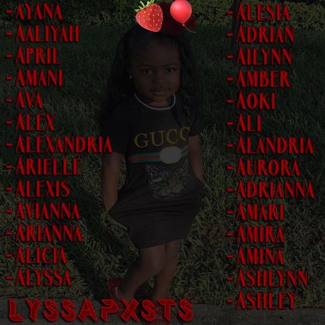 Baddie Baby Names, Shifting Names, African American Names, Roblox Names, Rp Names, Baby Aesthetics, Black Names, American Names, Character List