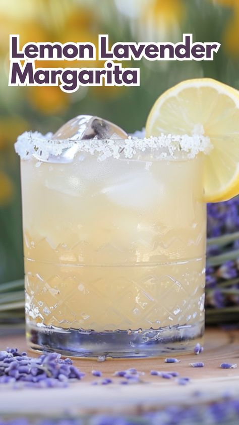 Lemon Lavender Margarita Midnight Margaritas Party, Refreshing Summer Drinks Alcohol, Margarita Recipes On The Rocks, Lavender Margarita, Margarita Flight, Sweet Drinks Recipes, Midnight Margaritas, Lavender Recipes, Liquor Recipes