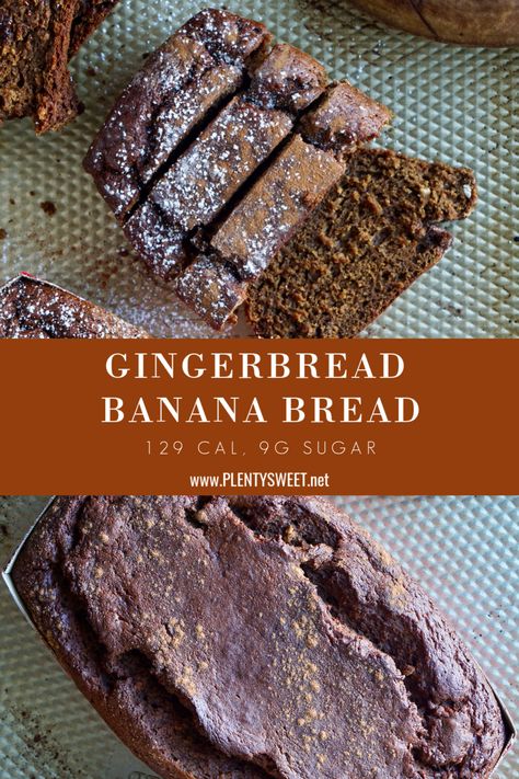 Gingerbread Banana Bread - Mini Batch Baker Banana Gingerbread, Gingerbread Banana Bread, Bake Banana Bread, Gingerbread Loaf, Banana Bread Loaf, I Declare, Healthy Sweet Snacks, Moist Banana Bread, Healthy Banana Bread