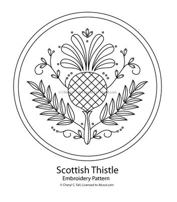 Work a Scottish Thistle Design in Surface Embroidery Stitches Thistle Embroidery, Crewel Embroidery Tutorial, Brazilian Embroidery Stitches, Thistle Pattern, Crewel Embroidery Patterns, Thistle Design, Crewel Embroidery Kits, Embroidery Transfers, Scottish Thistle