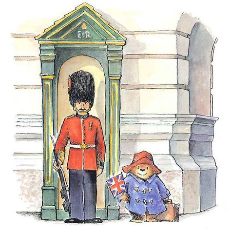 Oso Paddington, Needle Pouch, Bear Drawing, 강아지 그림, Paddington Bear, Children's Book Illustration, Kids T Shirts, Queen Elizabeth Ii, Elizabeth Ii