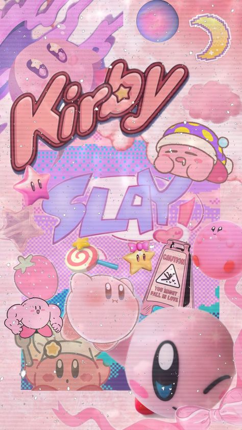 Wallpaper Backgrounds Kirby, Y2k Kirby Wallpaper, Nerdy Backgrounds, Joystick Wallpaper, Cute Nerd Aesthetic, Kirby Wallpaper Pc, Kirby Wallpaper Desktop, Video Game Aesthetic Wallpaper, Kirby Iphone Wallpaper