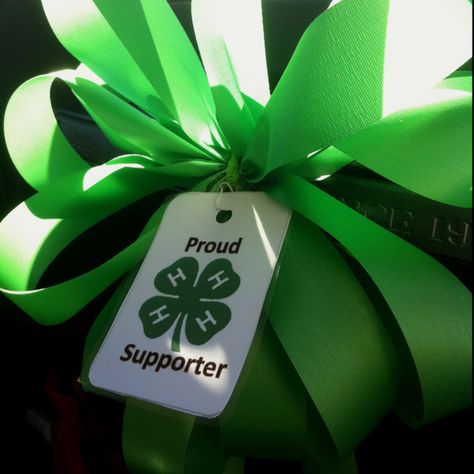 National 4-H week - proud 4-H Supporter ribbons 4h Activities, Ffa Week, Ag Mechanics, 4h Fair, 4 H Clover, Livestock Showing, Volunteer Appreciation Gifts, 4h Ideas, 4 H Club