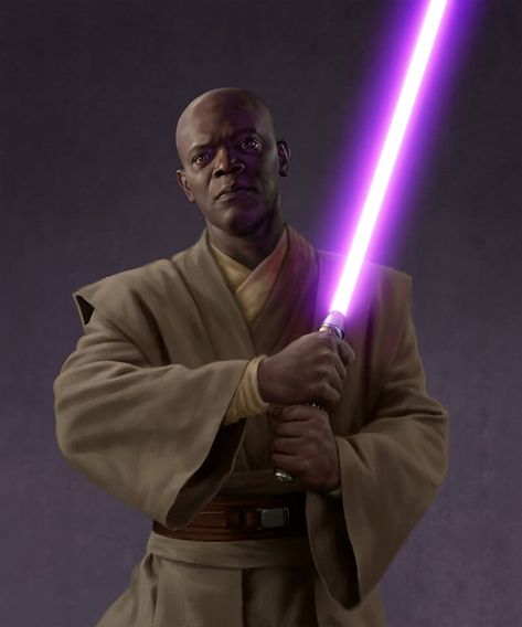 Mace Windu Art, Mace Windu Wallpaper, Mace Windu Fan Art, Lightsaber Collection, Jedi Council, Force Sensitive, Star Wars Species, Leia Star Wars, Mace Windu