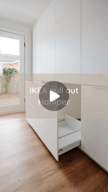 Katrina + Jesse | Budget Reno Tips + Floorplan Design on Instagram: "✨️ Save this post ✨️  ◾️ IKEA hamper drawer ◾️  Here's what you'll need of the @ikea_australia metod kitchen range to create laundry hamper drawers like this:  902.708.89 - Metod base cabinet frame 402.710.99 - Maximera high drawer 102.817.35 - Utrusta fitting for mounting drawer on door 103.972.84 - Kungsbacka door 60 x 80 (substitute this for the colour/profile of your choice)  This is also how we created our pull out bin drawer in our kitchen 👌  Ours is in the bottom section of the tall IKEA cabinets + we've used the top with shelves for linen storage.  ◾️◾️◾️  #ikeakitchen #budgetrenotips #ikeaatmyplace #laundryreno #budgetrenovation #laundrytips" Metod Maximera Ikea Kitchen, Ikea Pax Laundry Hamper, Ikea Metod Laundry, Laundry Hamper Drawer, Laundry Ikea, Hamper Drawer, Laundry Drawer, Hamper Cabinet, Reno Tips