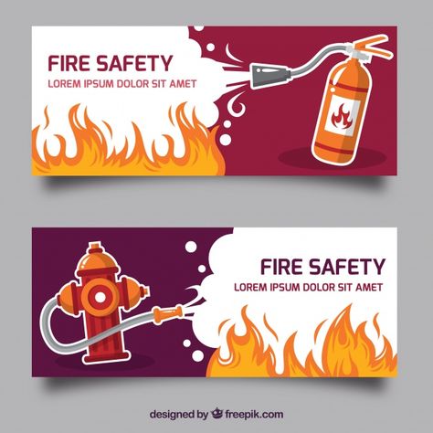 Fire Banner, Graphic Design Infographic, Canvas Learning, Wild Fire, Fire Safety, Graphic Editing, Flat Design, Infographic Design, Vector Photo