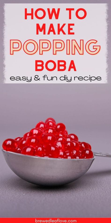 How To Make Popping Boba Making Popping Boba, Boba Recipes Without Tapioca Flour, Boba Bubbles How To Make, Popping Boba Recipe With Cornstarch, Make Your Own Boba Station, Popping Bubbles Tea, How To Make Popping Pearls, Boba Beads Recipe, Watermelon Popping Boba Recipe