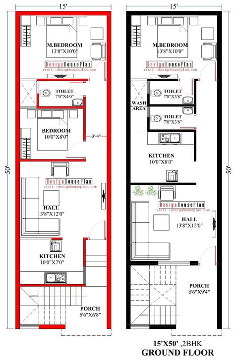 40×60 House Plans, 25×50 House Plan, 2d House Plan, 20 50 House Plan, Residential Plan, House Structure, Interior Portfolio, 20x40 House Plans, Plan 2d