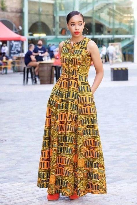 Long African Dresses Ankara, Maxi Jazz, Dresses Ankara, Ankara Maxi Dress, Different Dress Styles, Metal Teeth, Shweshwe Dresses, Long African Dresses, Dress Ankara