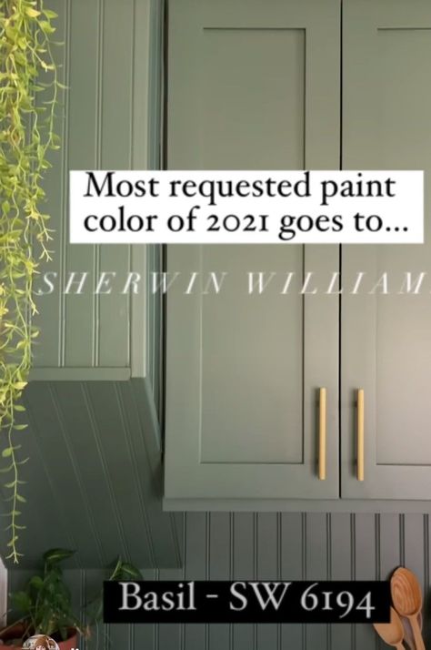 Green Cabinets Paint Colors, Best Green Paint For Kitchen Cabinets, Sage Laundry Room, Green Cabinet Paint Colors, Kitchen Cabinet Color Ideas, Sage Green Paint, Green Laundry, Farmhouse Paint Colors, Paint Color Inspiration