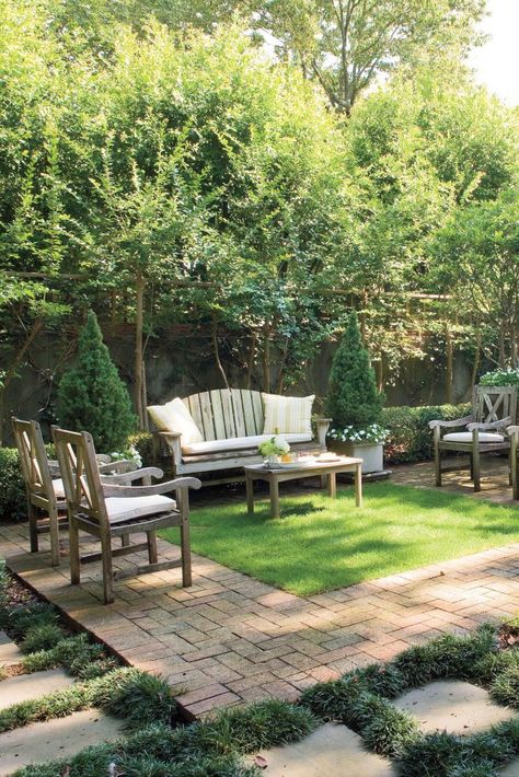 Small Courtyard Garden Ideas, Courtyard Garden Ideas, Small Courtyard Garden, Brick Patterns Patio, Small Courtyard, Courtyard Gardens, Small Courtyard Gardens, Courtyard Gardens Design, Small Patio Garden