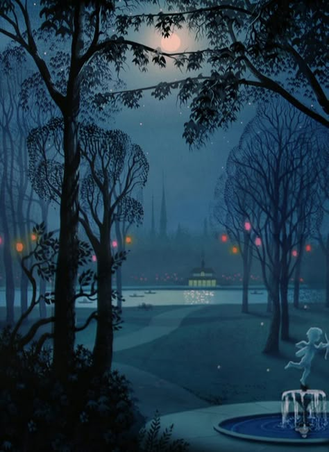 Lady And The Tramp. Animation Backgrounds. Disney Animation Background Art, Disney Animation Background, Lady And The Tramp Background Art, Lady And The Tramp Background, Lady And The Tramp Wallpaper, Disney Background Art, Lady And The Tramp Aesthetic, Old Disney Aesthetic, The Lady And The Tramp