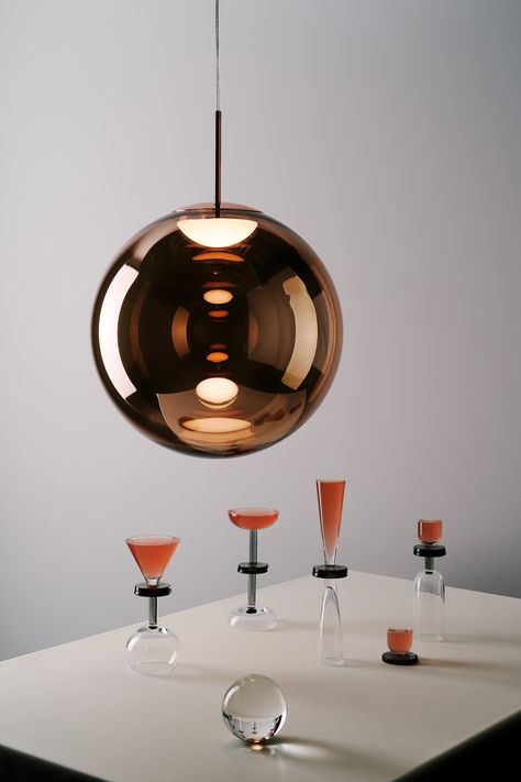 Tom Dixon's GLOBE light is the most minimal of the lot. A spherical orb, highly mirrored and perfectly reflective during the day, when switched on reveals a multiplicity of internal reflections from the integral LED. Available in copper and chrome. #lighting #design #lightingdesign #industrialdesign #interior #interiordesign #decor #homedecor #homeinspiration #interiordesigner #interiors #myhome Chrome Lighting, Globe Light, Large Chandeliers, Tom Dixon, During The Day, Globe Pendant, Globe Lights, Industrial Design, Lighting Design