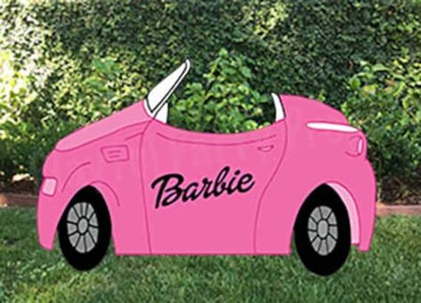 Description This listing is for (1) Barbie car (40 inch wide x 30 inch tall) handmade party and/or room decor made of 4mm corrugate plastic.  Outdoor stand is not included.  My character cutout props are super fun for any room decoration. They are light weight and easy to hang on the wall. They are also super fun for a themed birthday party. Easy to place a stake behind them and use as cool lawn decorations. Kids will have so much fun posing with this prop and you'll have pictures and memories to last a lifetime.   Prop is made of 4mm corrugate plastic which is a weather resistant material if using for indoor or outdoor.   Please feel free to message me with any questions. Happy to help along the way. All my props are digitally designed and printed, mounted onto foam board and hand cutout Barbie Car Cutout, Barbie Theme Party Adults, Barbie Birthday Theme Ideas, Barbie Pool Party, Barbie Theme Party, Barbie Car, Lawn Decorations, Picture Props, Christmas Props