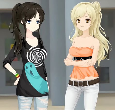 Jecka Class Of 09 Outfits, Nicole Class Of 09 Outfits, Jecka Class Of 09, Tuck Everlasting, Visual Novel, Character Outfits, These Girls, Matching Pfp, Danganronpa