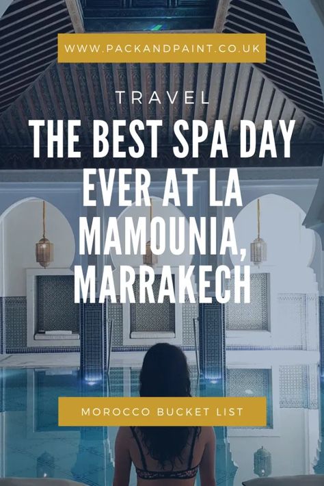 La Mamounia, Marrakech: The best spa day EVER | Pack & Paint - La Mamounia is the most luxurious hotel in Marrakech, with many famous guests staying over the years. It is also a haven for bloggers and influencers. It’s luxury pool, stunning tiled corridors and decorative doors make it a dream to photograph. This honest review will talk you through an amazing spa day at La Mamounia. #lamamounia #marrakech #morocco #africa #travelblog #spaday La Mamounia Marrakech, Morocco Hotel, Morocco Itinerary, Decorative Doors, La Mamounia, Africa Travel Guide, Africa Photography, Visit Morocco, Most Luxurious Hotels