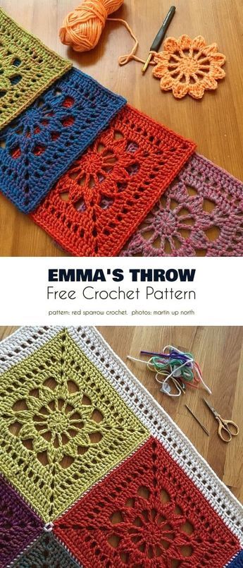 Emma's blanket 12 In Crochet Squares Patterns Free, Small Crochet Motifs Free Pattern, Lacy Granny Square, Crochet Quilts, Motifs Afghans, Zig Zag Crochet, Crochet Tools, Crochet Blocks, Knitting Bag