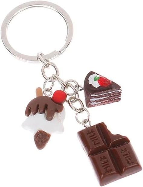 Chocolate Cake Ice Cream, Cream Chocolate Cake, Pvc Keychain, Ice Cream Chocolate, Cake Ice Cream, Girl Guides, Chocolate Cake, Girl Gifts, Keychains