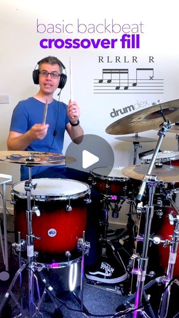 drumdex on Instagram: "Basic Backbeat Crossover Drum Fill Lesson #drumlessons #drumgroove #fastdrumming #howto #educational" Drum Lessons For Beginners, Drum Fills, Drum Beats, Drums Sheet, Drum Sheet Music, Drum Lessons, Instrumental Music, Drummers, Drum Kits