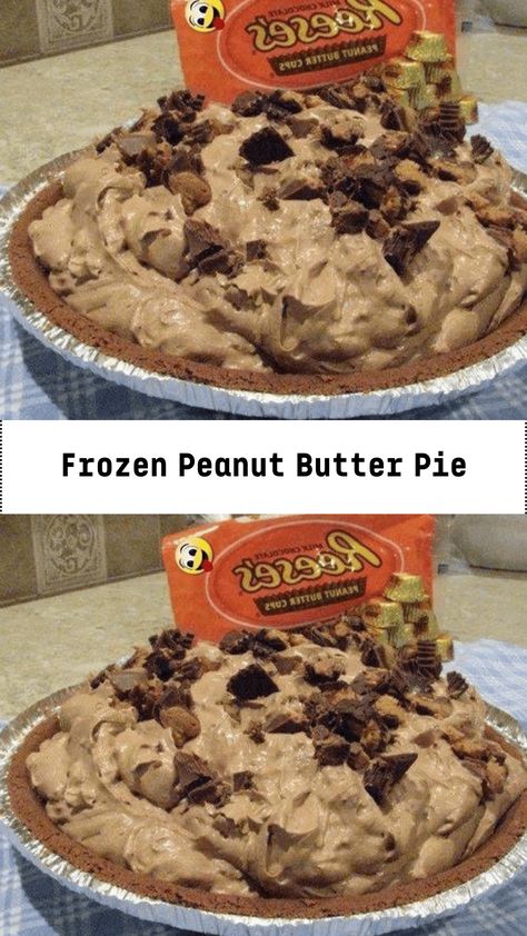 Frozen Peanut Butter Pie - middleeastsector Chocolate Pecans Recipe, Frozen Peanut Butter Pie, Peanut Butter Pie Recipe No Bake, Cream Cheese Peanut Butter, Pecan Recipe, No Bake Peanut Butter Pie, Frozen Peanut Butter, Peanut Butter Pie Recipe, Butter Pie Recipe