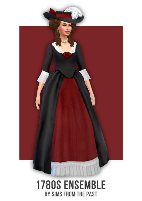 Decade Challenge Sims 4 Cc, Sims 4 1700s Cc, Sims 4 Tudor Cc, Hair Ts4, Sims 4 Decades Challenge, Sims Medieval, Play Sims, Sims 4 Dresses, Sims4 Clothes