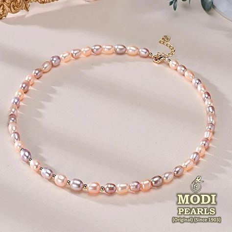 💖 Beautiful Blend if Pink & Peach Pearls 🧡 Oval Shape 💖 Natural Shade of Pearls 🧡 Golden Beads to Highlight the Necklace 💖 . . . #modipearls #hyderabadpearls #hyderabadipearls #pearljewelry #pearlnecklace #pearljewelry #hyderabadjewellery #pearls #realpearlsjewellery #pearlnecklaceset #chennaijewellery #delhijewellers #banglorejewellery #jaipurjewelry #giftingjewellery #freshwaterpearl Jaipur Jewelry, Golden Beads, Pearl Necklace Set, Natural Shades, Real Pearls, Pink Peach, Fine Jewelry Gift, Pink Pearl, Sterling Silver Chain