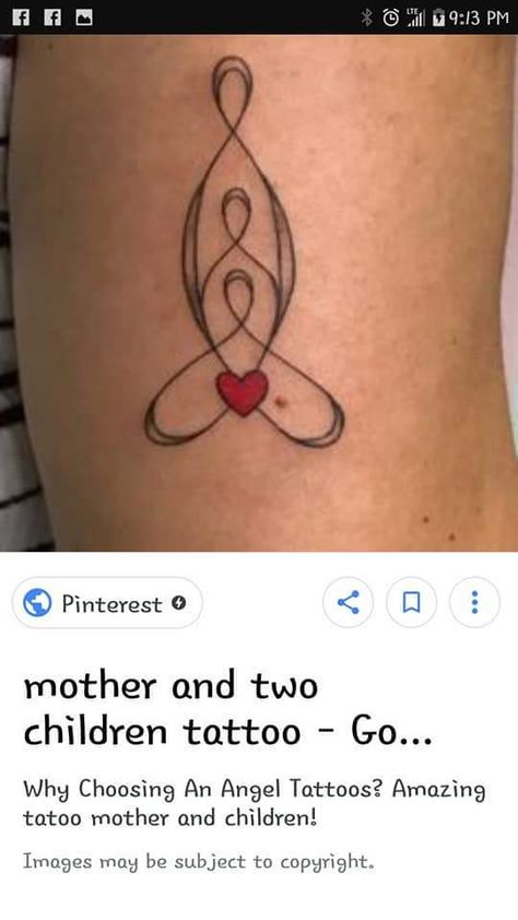 Mom Of 2 Daughters Tattoo, Mother Of 3 Tattoo Ideas Simple, Mother Of 2 Tattoos, Mother Son Symbol Tattoo, Mother Of Twins Tattoo, Mother Kids Tattoo Ideas, Mom Symbol Tattoo, Symbols For Mother, Mother And 2 Daughters Tattoo