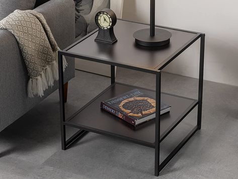 Espresso Furniture, Support Mural Tv, Living Tv, Interior Design Per La Casa, Stylish Side Table, Regal Design, Table Color, Square Side Table, Shelf Design