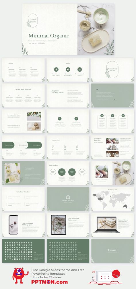 Minimal Ppt Template, Minimal Template Design, Cute Slide Show Ideas Presentation, Google Slides Presentation Design, Organic Presentation Design, Research Design Template, Minimal Ppt Design, Minimal Powerpoint Design, Free Template Powerpoint Slide Design