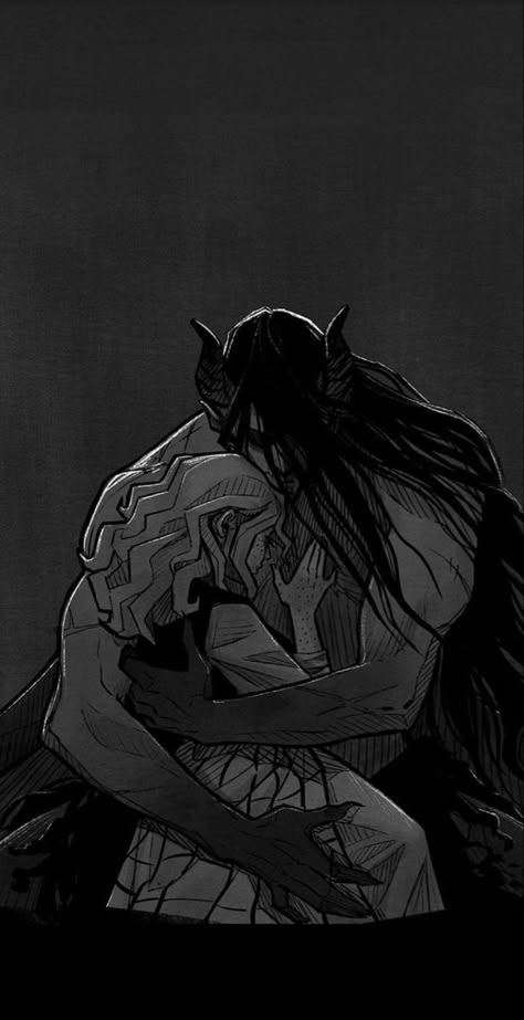 Demon And Human Couple Art, Atomen Webtoon, Demon Couple Art, Demon Love Art, Monster Romance Art, Demon Couple, Romance Arte, Fantasy Romance Art, Monster Romance